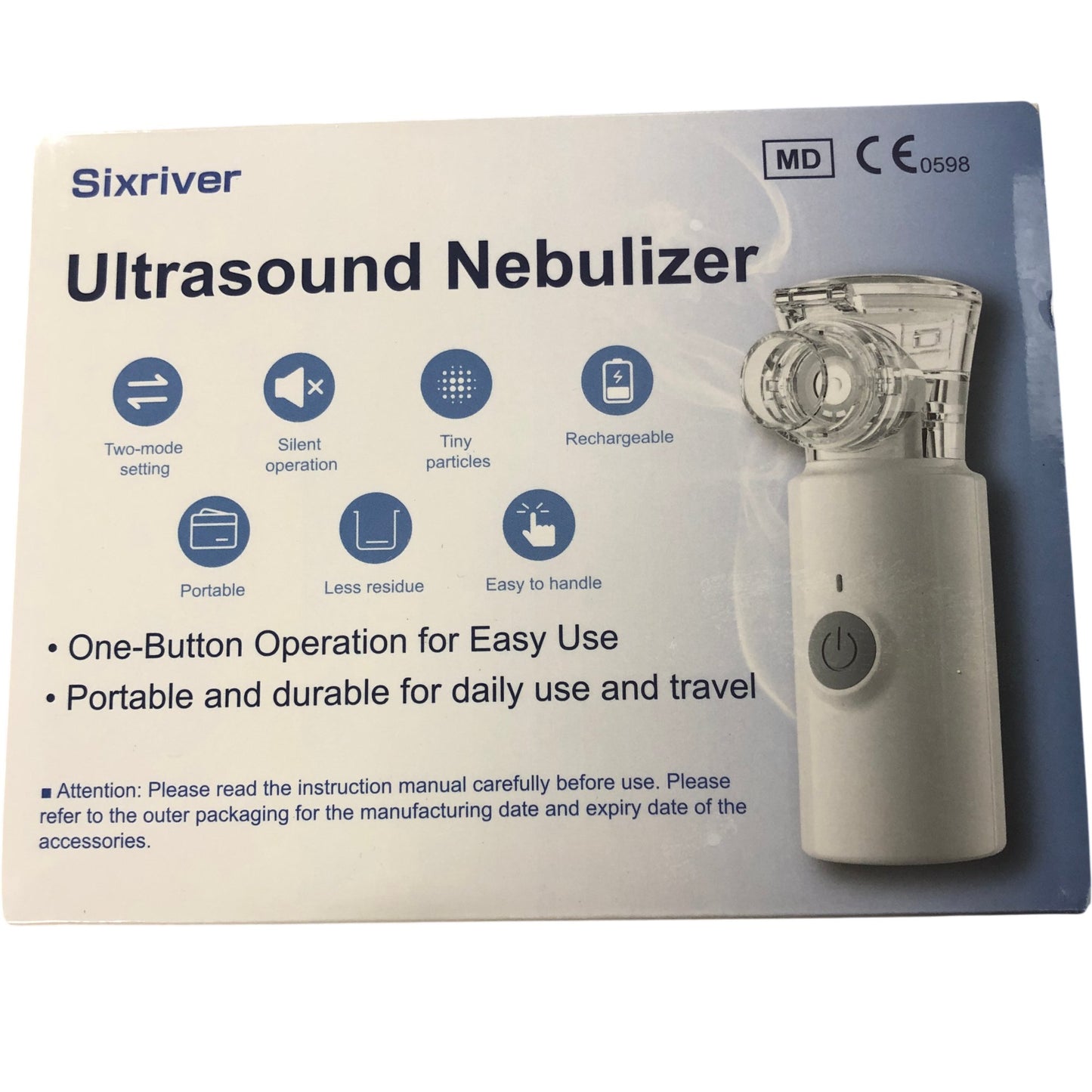 SIXRIVER Ultrasound Nebulizer JM06801A Portable Rechargeable Easy to Use Device