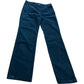 Teal Corduroy Trousers UK8R Women's Organic Cotton Stretch Casual