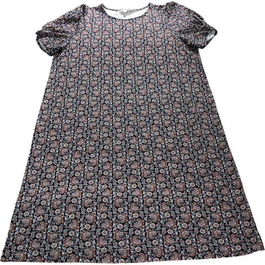 Black Paisley Jersey Midi Dress - Size 18
