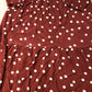 Weird Fish Conker Dress Women's V Neck Polka Dot Midi Dress Size 12