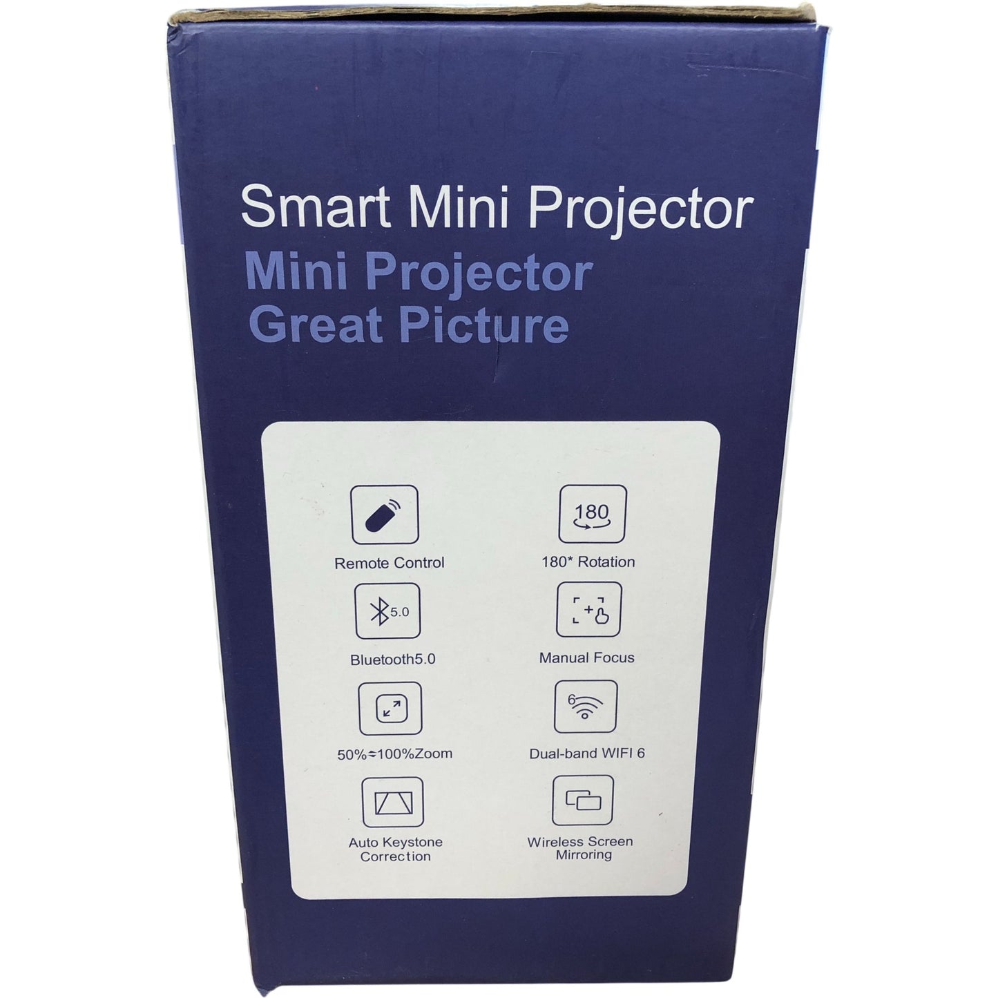 Smart Mini Projector HY300 Pro Wireless Screen Mirroring HDMI USB Bluetooth