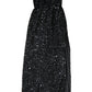 Jarlo Clement Sequined Strapless Dress Women's Black Evening Gown Size 8