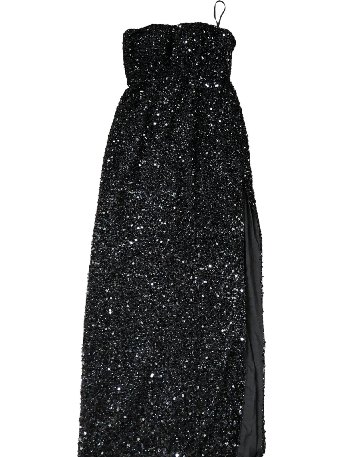 Jarlo Clement Sequined Strapless Dress Women's Black Evening Gown Size 8