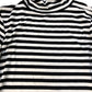 Baukjen Long Sleeve High Neck Top Women's Size 8 Black White Striped