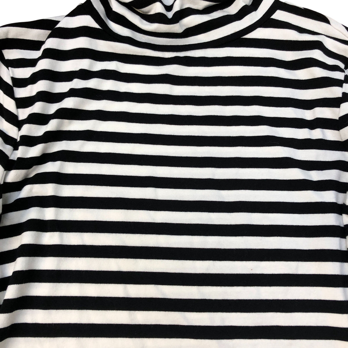 Baukjen Long Sleeve High Neck Top Women's Size 8 Black White Striped
