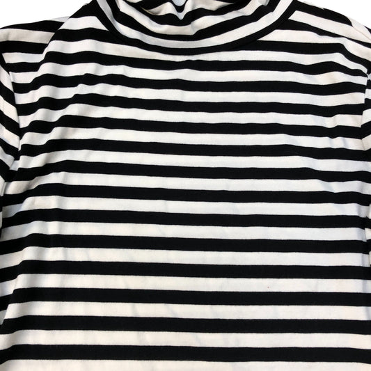 Baukjen Long Sleeve High Neck Top Women's Size 8 Black White Striped