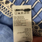 Branded Striped Maxi Dress Women's Blue Cotton Tiered Sleeveless UK10
