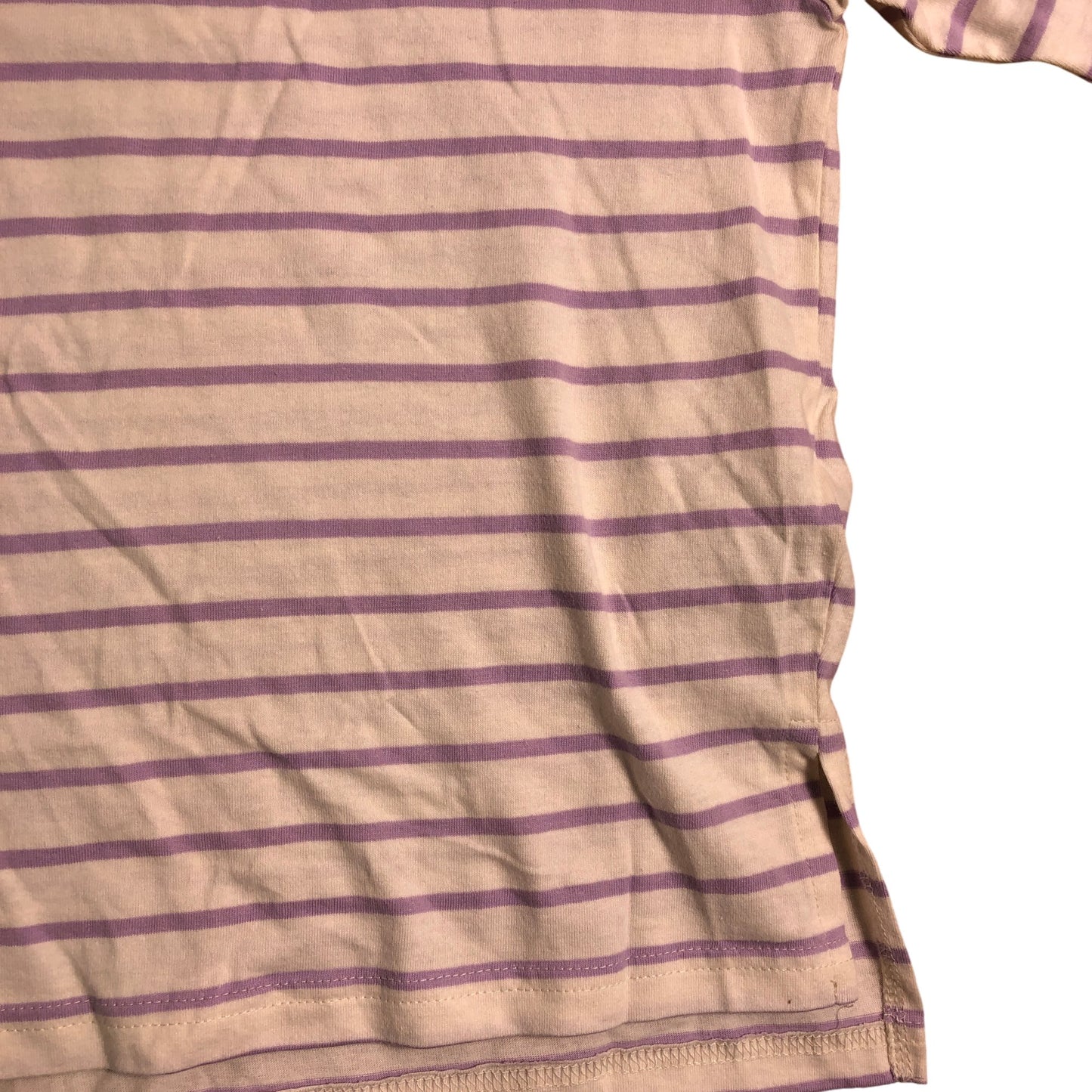 Women's Boxy Fit Over Sized Purple Striped T-Shirt