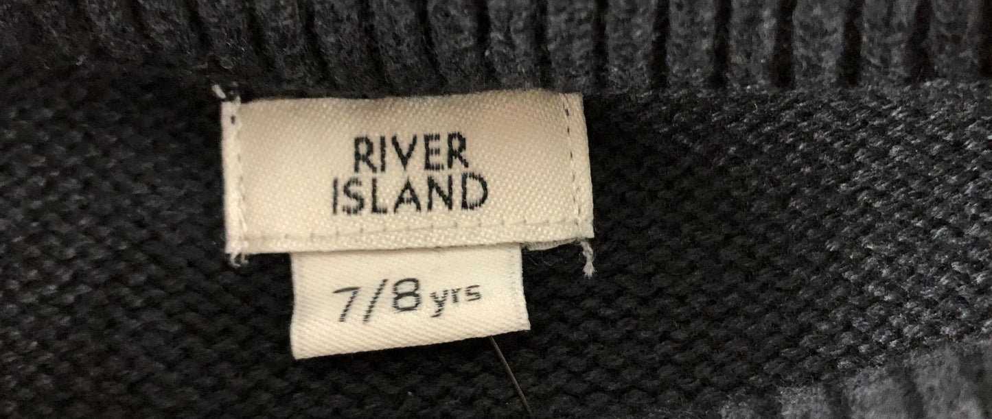 River Island Amé Le Nuit 8 Knitted Short Sleeve Jumper Size 7 8 Years Boys