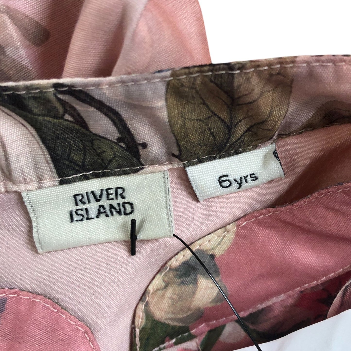 River Island Girls Dress 6 Years Floral Long Sleeve Party Dress Pink