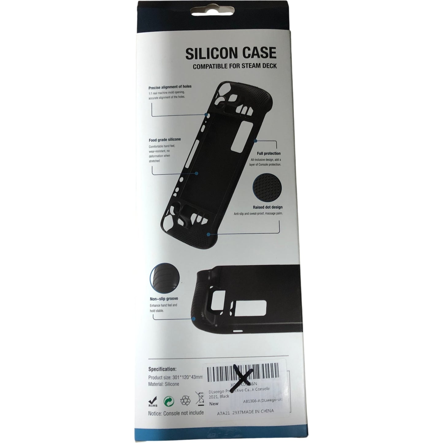 PGTECH Silicon Case Compatible For Steam Deck Black Protective Cover 2021