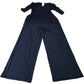 Jumpsuit  Women's Navy Blue V Neck Casual 3/4 Sleeve UK Size 8