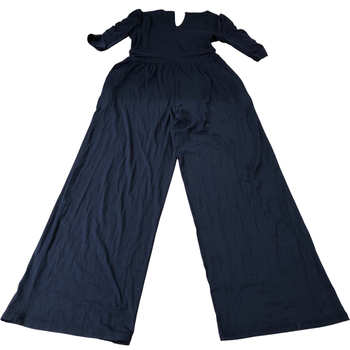 Jumpsuit  Women's Navy Blue V Neck Casual 3/4 Sleeve UK Size 8