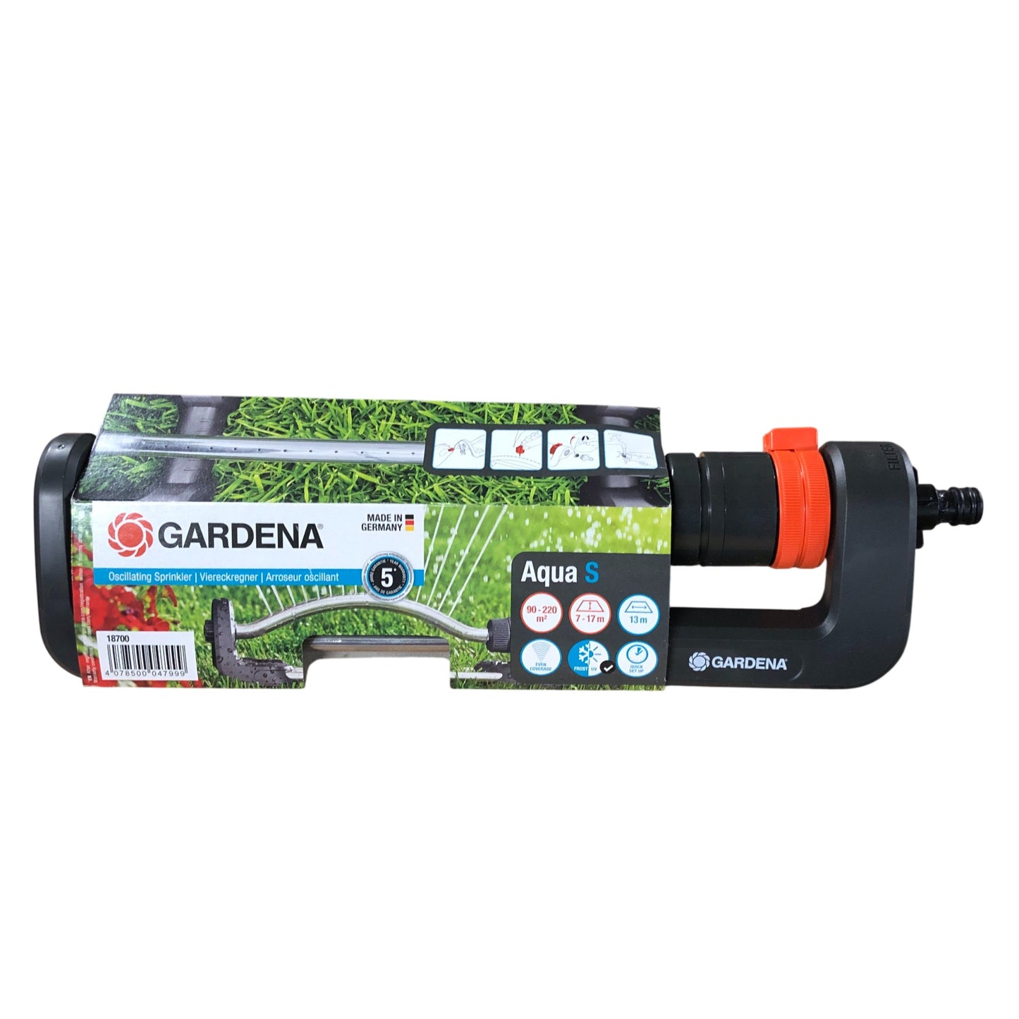 Gardena Aqua S Oscillating Sprinkler 90 220 m2 7 17 m Made In Germany