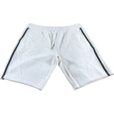 River Island Men's White Stretch Stripe Shorts UK S Pocket