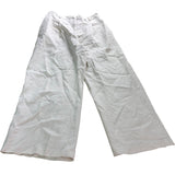 River Island Women's Linen Trousers UK12 Cream Wide Leg