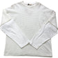 River Island Oversize Cream & White Waffle Knit Long Sleeved Top Size S