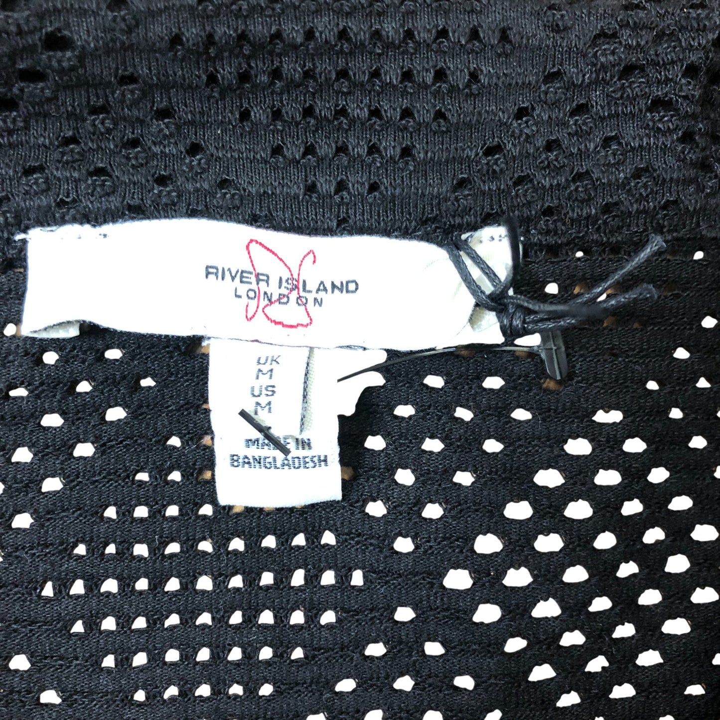 River Island Men’s Black Short Sleeve Shirt Size M Casual Patterned Top