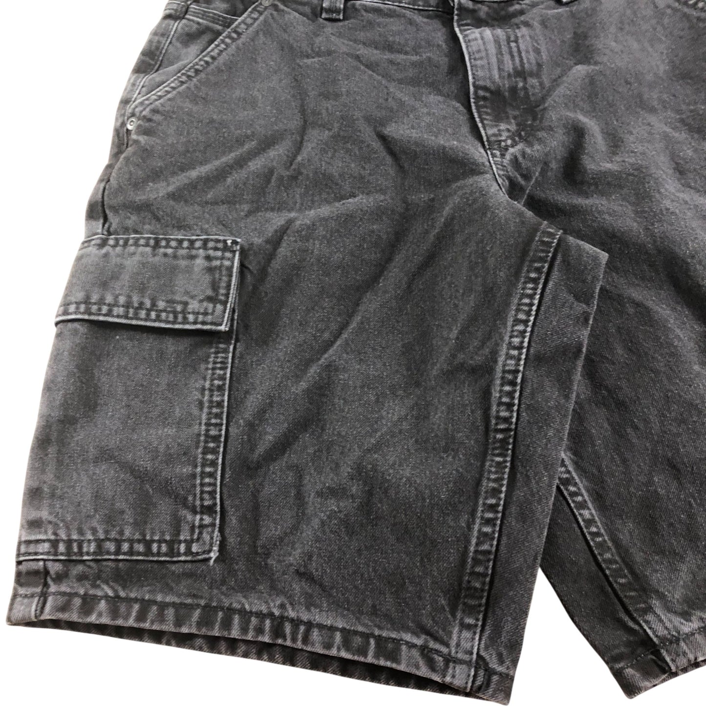 River Island Cargo Shorts W32 Men's Denim Black