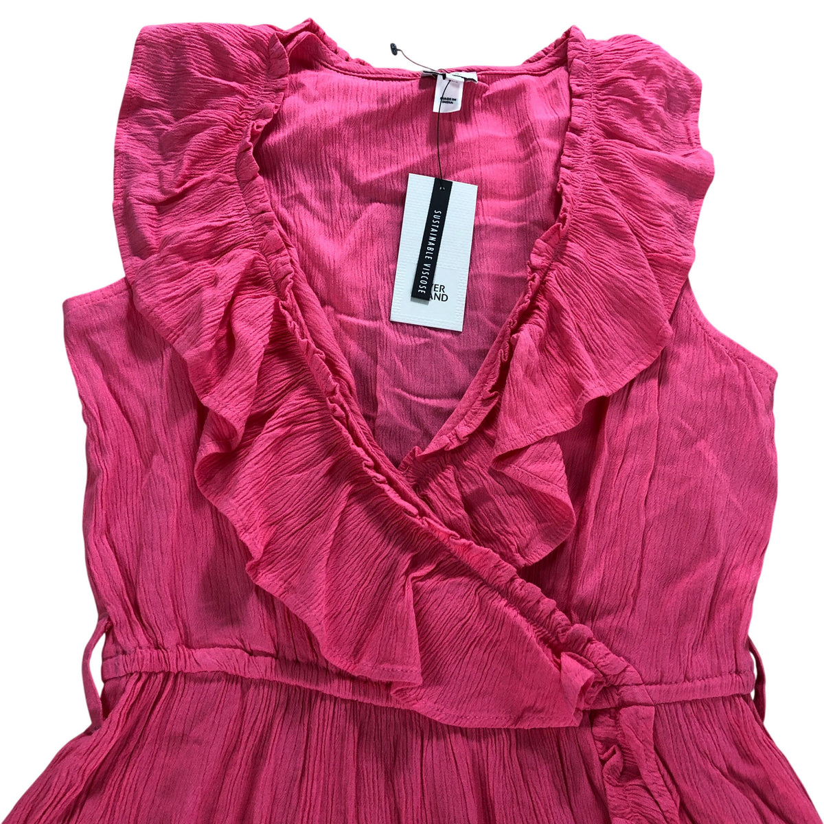 River Island Pink Ruffle Wrap Dress UK6 Women's