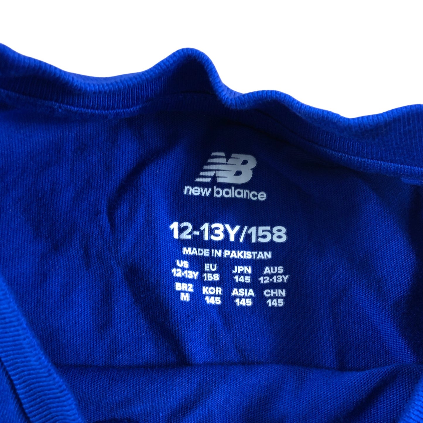 New Balance Team Royal T-Shirt 12-13 Years Boys Athletic Clothes Cotton