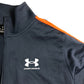 Under Armour Boys Zip Jacket YL 13-14 Navy Blue Orange Training Sport Wear