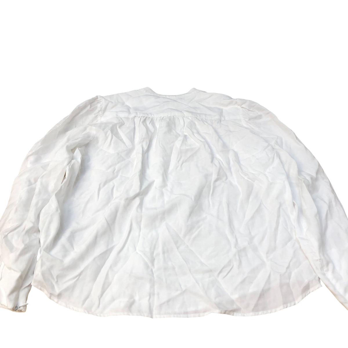 Baukjen White Long Sleeve Button Up Shirt Women's Size 14 100% Tencel