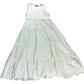 Sleeveless Maxi Dress Size M Women's White Cotton Lace Trim Feature