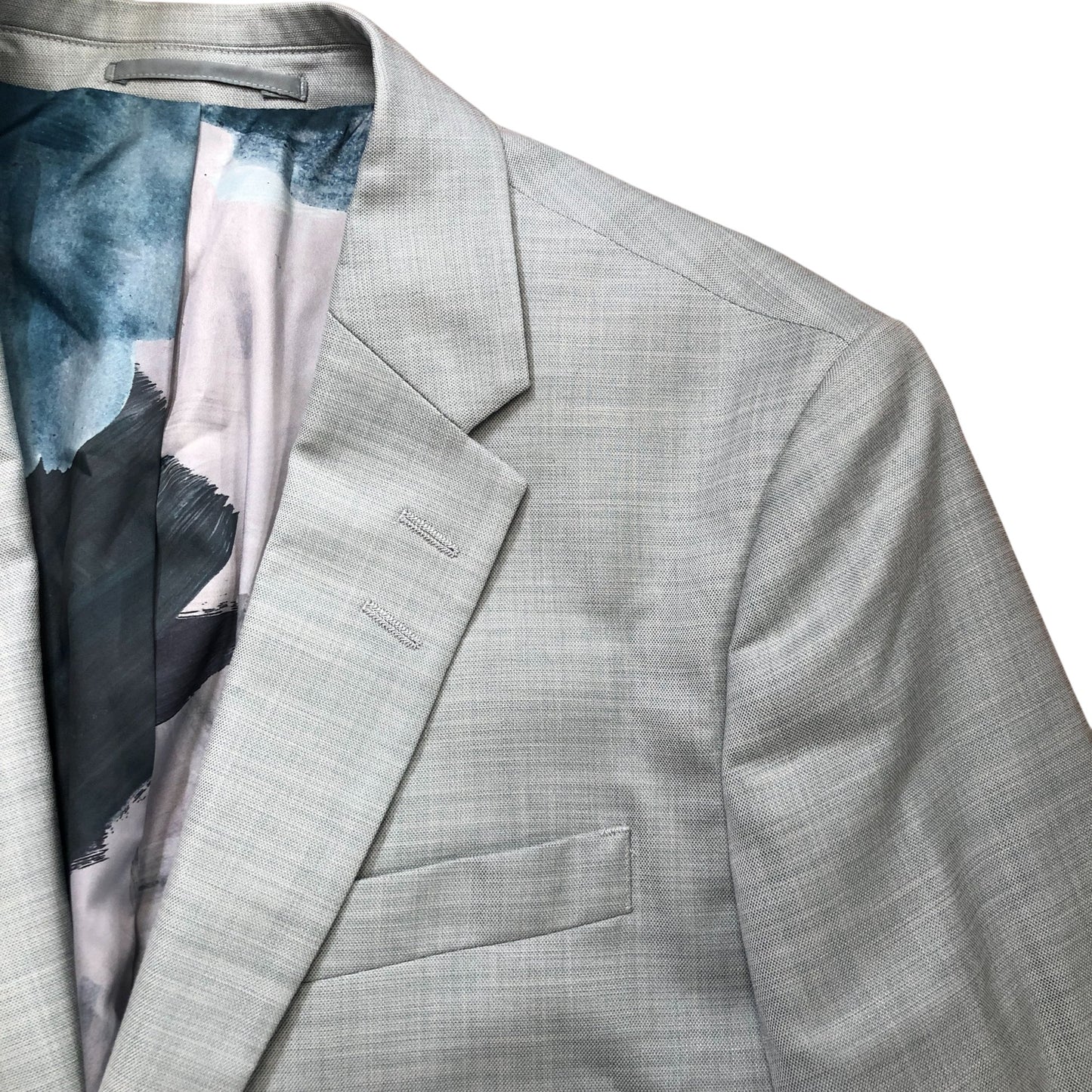 River Island Skinny Fit Suit Jacket 38R Pale Green Men's Tailored Blazer