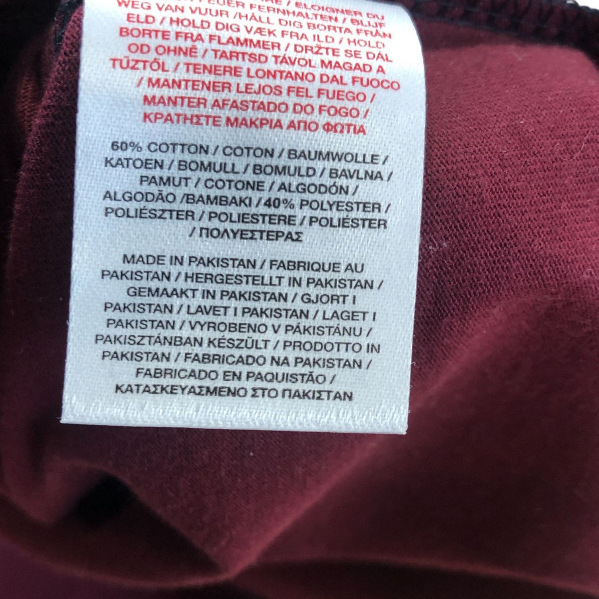 Lagooners Men's Cedar Rugby Top Burgundy Navy Long Sleeve Shirt Size M
