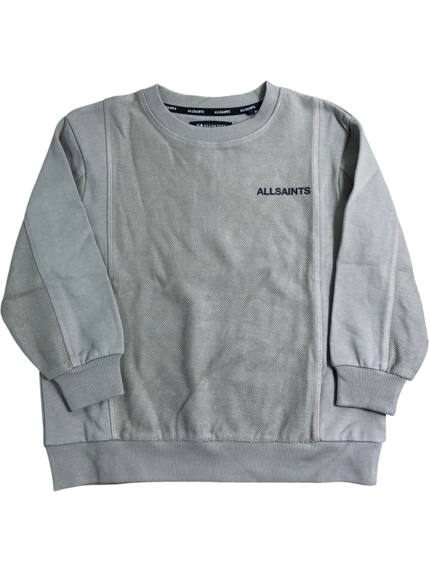 Allsaints Kids Sweatshirt 9-10 Years Unisex Grey Casual Long Sleeve Style