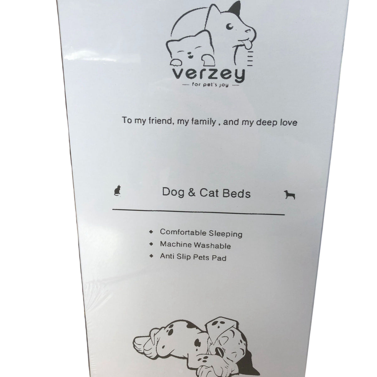 VERZEY Dog & Cat Bed Comfortable Sleeping Mat Gray 36" Machine Washable
