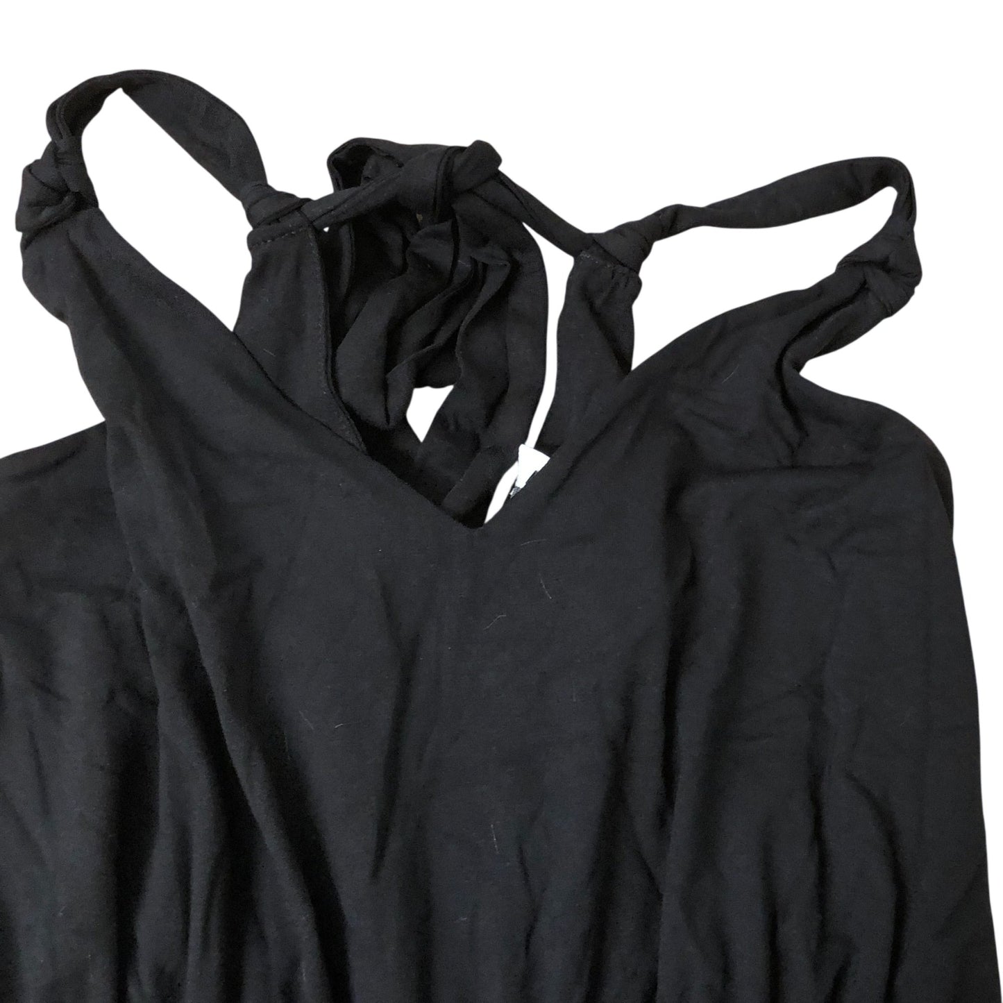 Black Wide Leg Strappy Jumpsuit Size 12