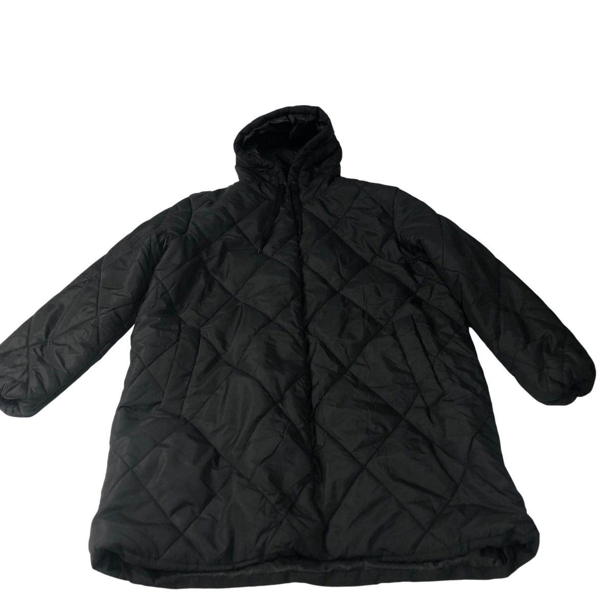 Brave Soul Hooded Puffer Jacket Unisex Black Quilted Warm Outerwear UK12