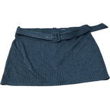 River Island Women's Skirt Size 20 Grey Pinstripe Design with Belt