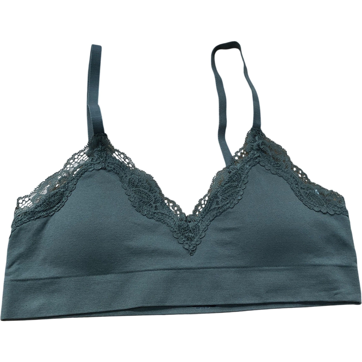 Three Pack Wire Free Bralettes Olive Black White