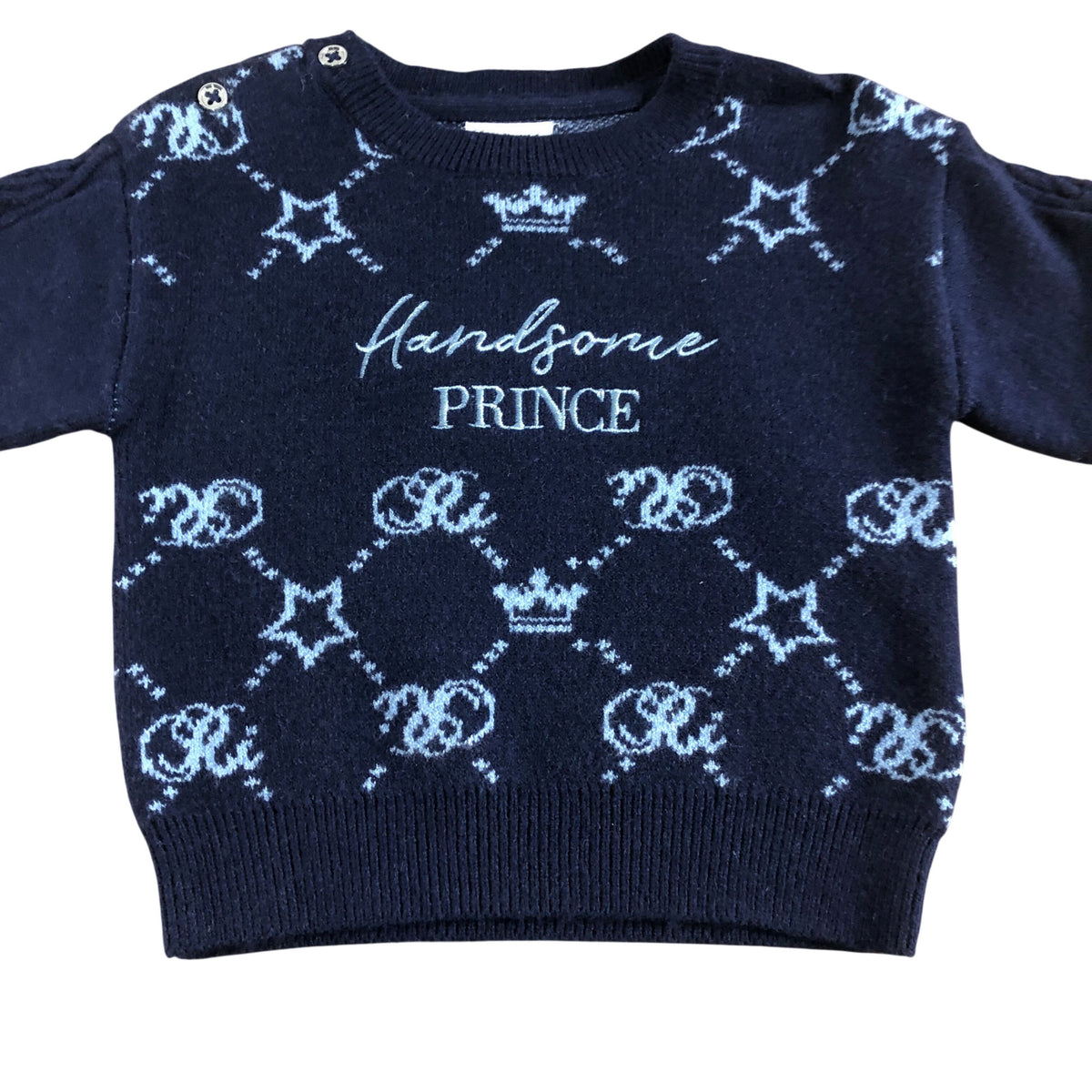 River Island Baby Boys 0-3 Months Set Handsome Prince Sweater and Joggers