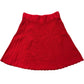 River Island Skater Skirt UK6 Women's Red Knitted Stretchy Cotton Blend