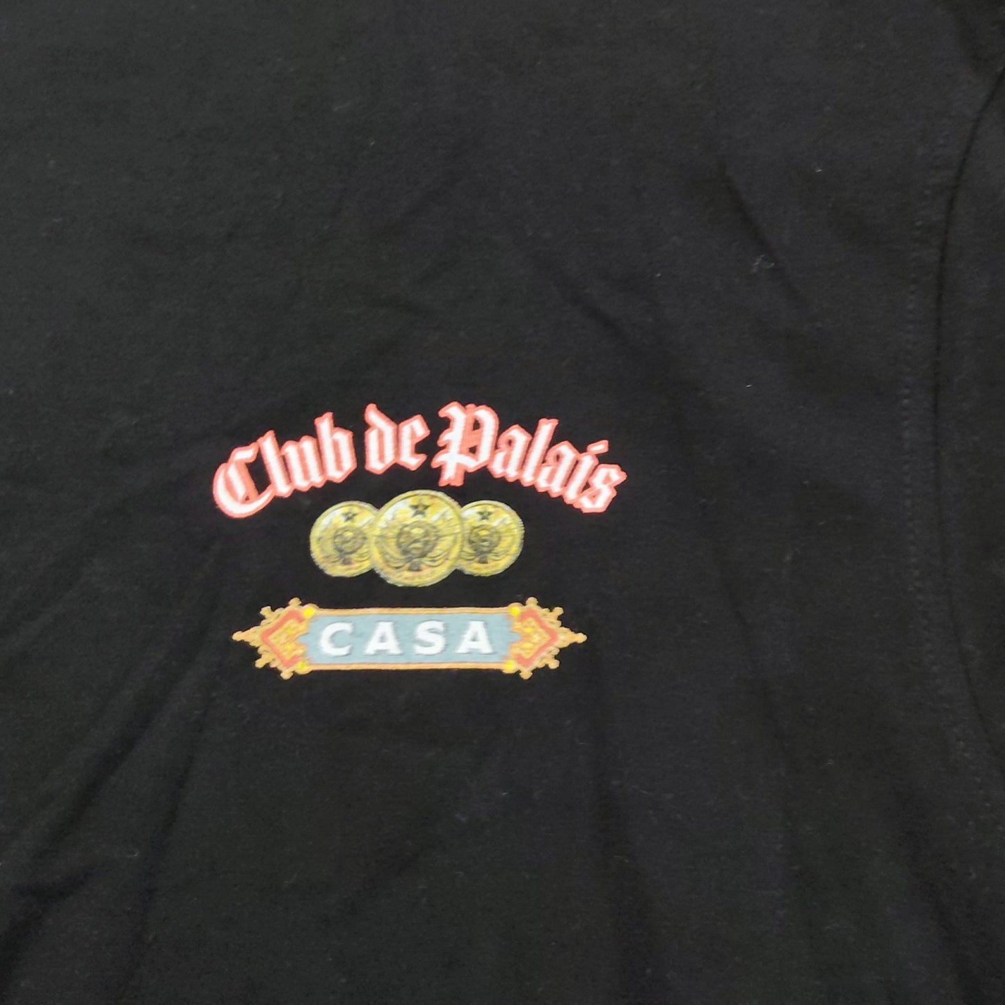 River Island Club De Palais Casa Men's T-Shirt Black Graphic Print Size M