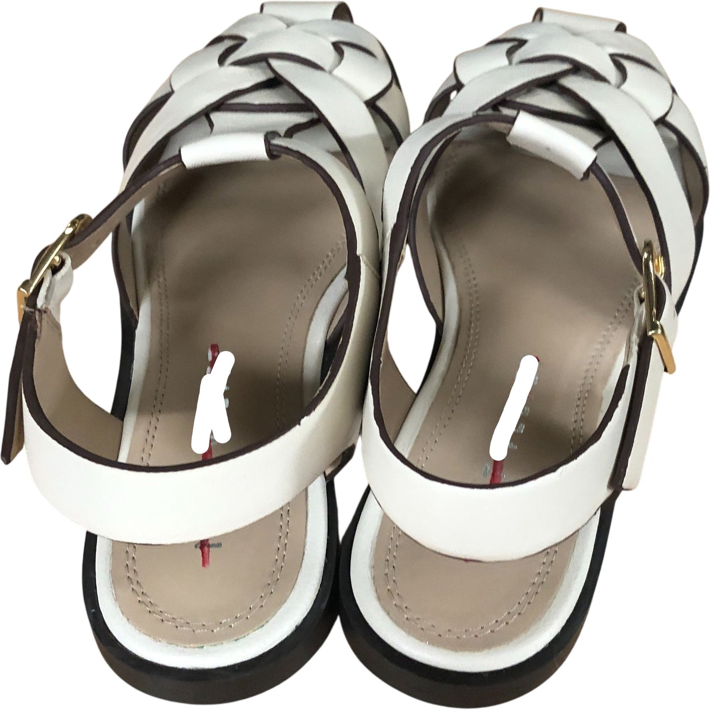 Hadley Cream Leather Fisherman Sandals Size UK 5