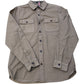 Furze Garment Dye Twill Shirt Mid Brown Size S