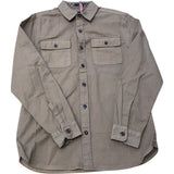 Furze Garment Dye Twill Shirt Mid Brown Size S