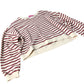 River Island Striped Cropped Sweatshirt Women's Red And Cream Casual Top Medium