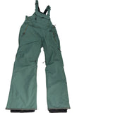 686 Snow Pants Dark Green Waterproof Insulated Trousers with Bib Size Medium