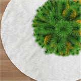 White Plush Christmas Tree Skirt 36"