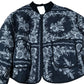 Floral Cropped Bomber Jacket Women's Black Quilted UK18