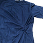 Baukjen Women's Twist Front Short Sleeve Dress UK Size 12 Navy Blue