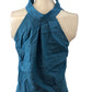 River Island Stylish Blue Sleeveless Halter Top Womens Size UK8 Fashion Clothing