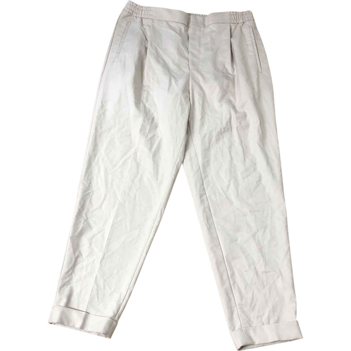 Brighton Pleated Relaxed Drawstring Trousers Size 36 Beige