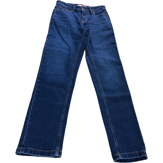 Straight Leg Jeans UK8R Women's Dark Blue Denim